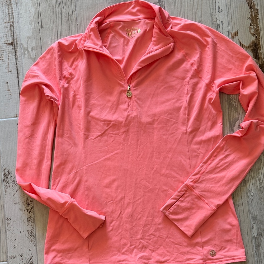 Lilly Pulitzer orange luxletic size M Long Sleeve Pullover